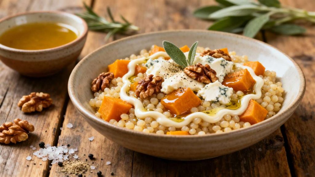 Ebly à la courge butternut et gorgonzola