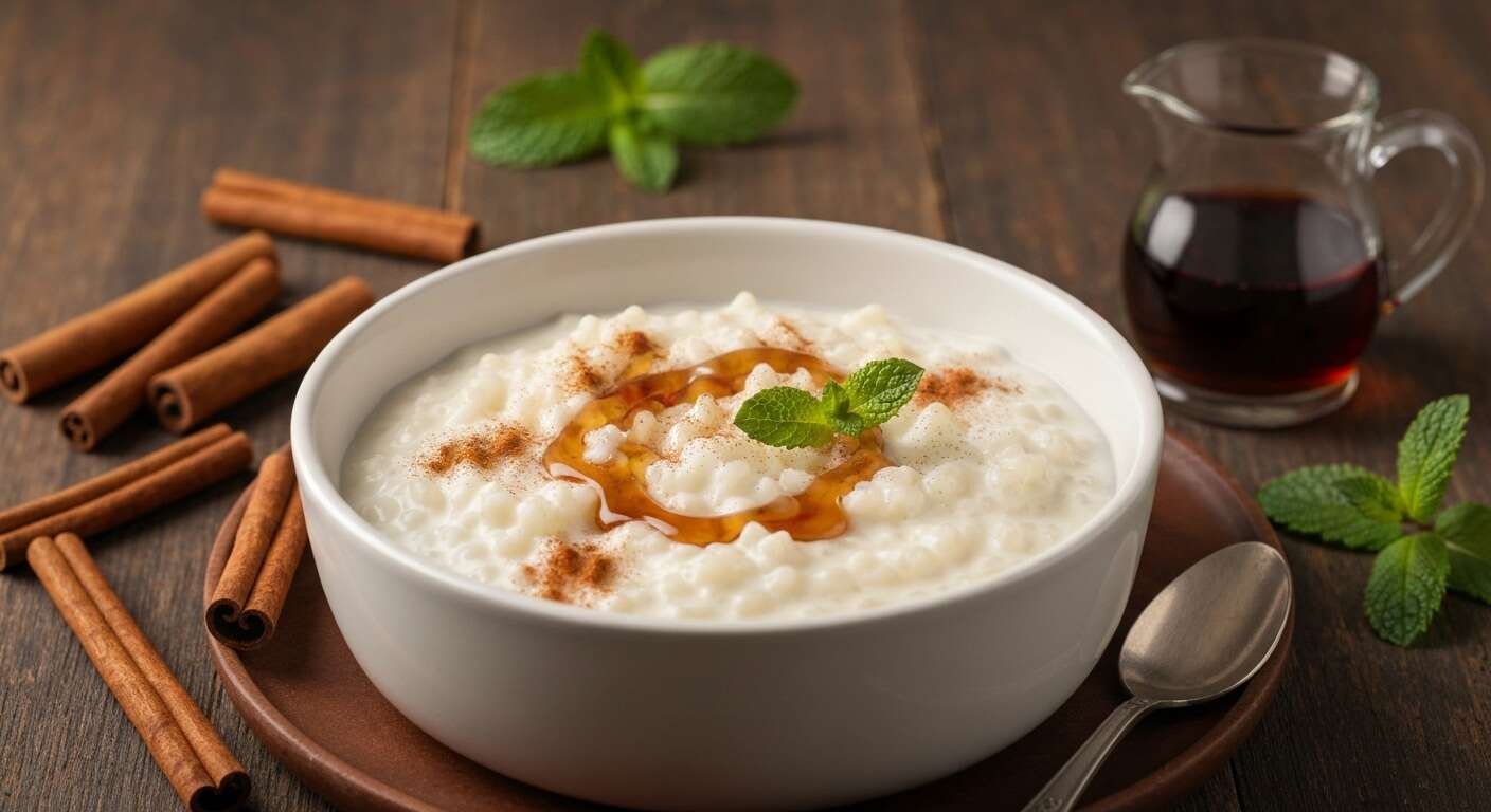 Ingr&eacute;dients n&eacute;cessaires pour un riz au lait parfum&eacute;