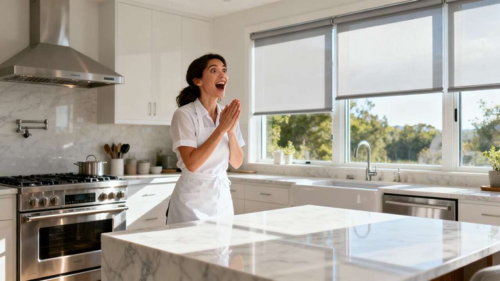 Stores motorisés : confort et innovation en cuisine