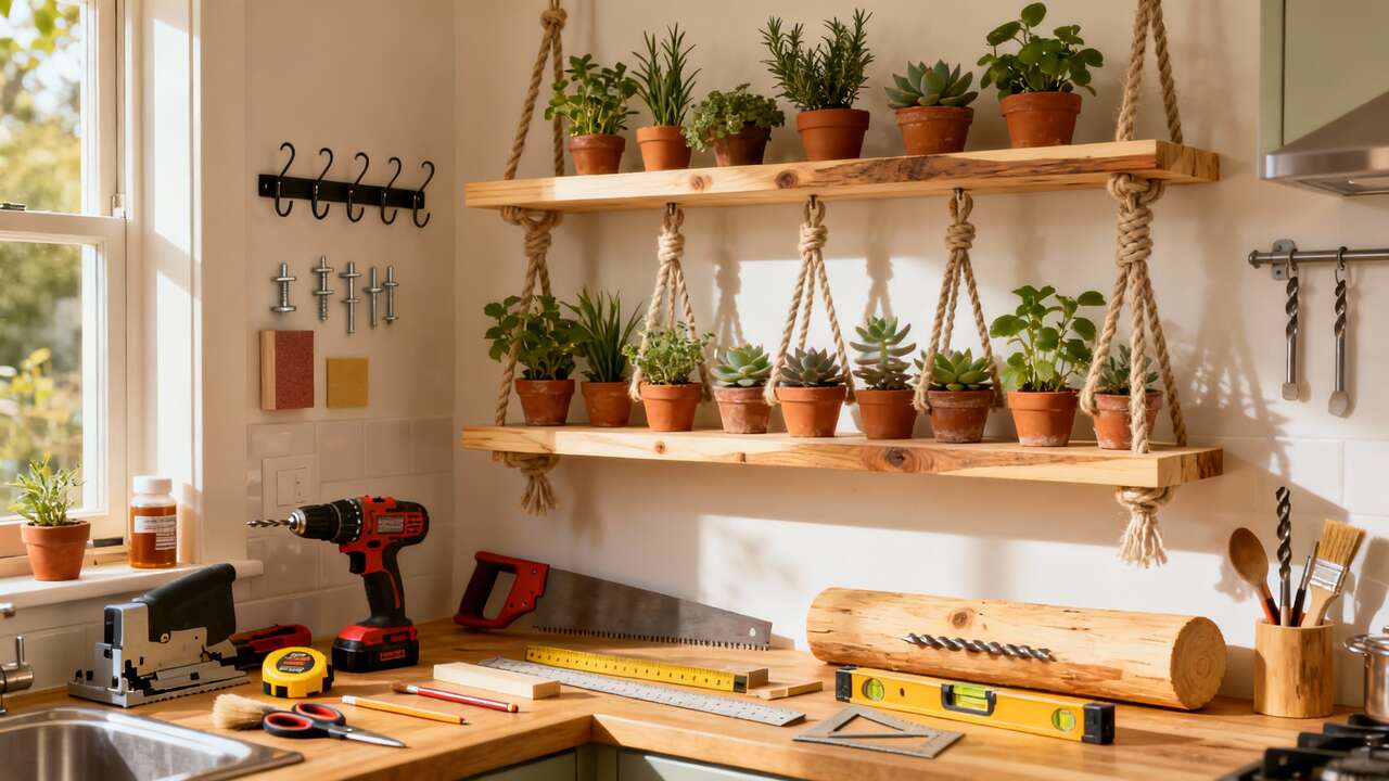 Plantes suspendues pour embellir les murs de votre cuisine