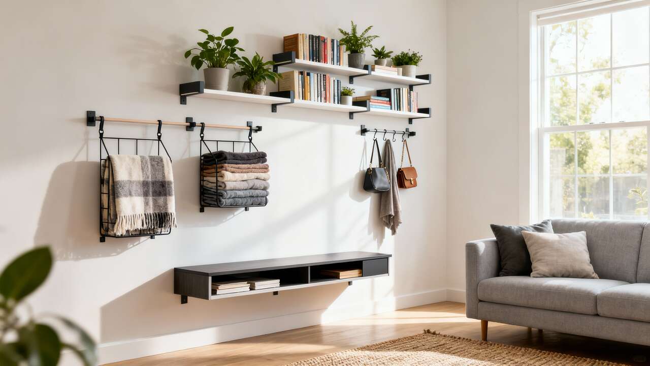 Rangement malin : utiliser les murs pour plus d'espace