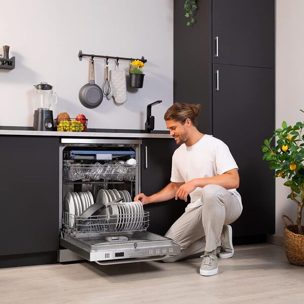 Cecotec Lave-Vaisselle Indépendante 60 cm Bolero Aguazero 6800 Stainless Steel, Faible Consommation, 14 Couverts, 8 Programmes, Filtre ABT Antibactérien, Système Ion, Mode Eco, Inox [Classe énergétique C]