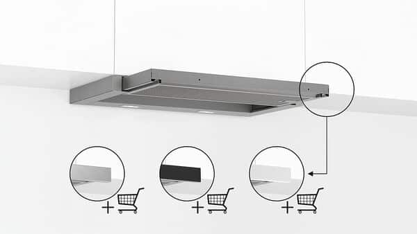 Bosch Serie 4 DFL064A52 hotte Semi-intégrée (semi-encastrée) Acier inoxydable 271 m³/h A [Classe énergétique B]