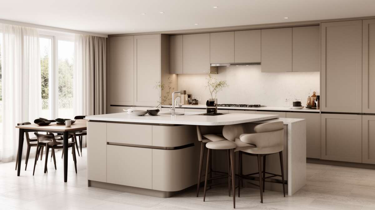 Am&eacute;nagement d'un &icirc;lot central pratique et esth&eacute;tique