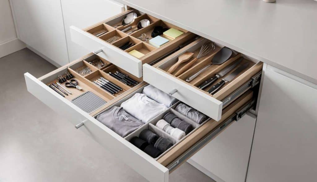 Rangement modulaire : solutions pour tiroirs désordonnés