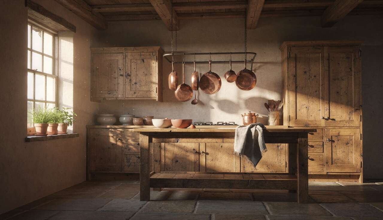 Astuces pour éclairer une cuisine rustique