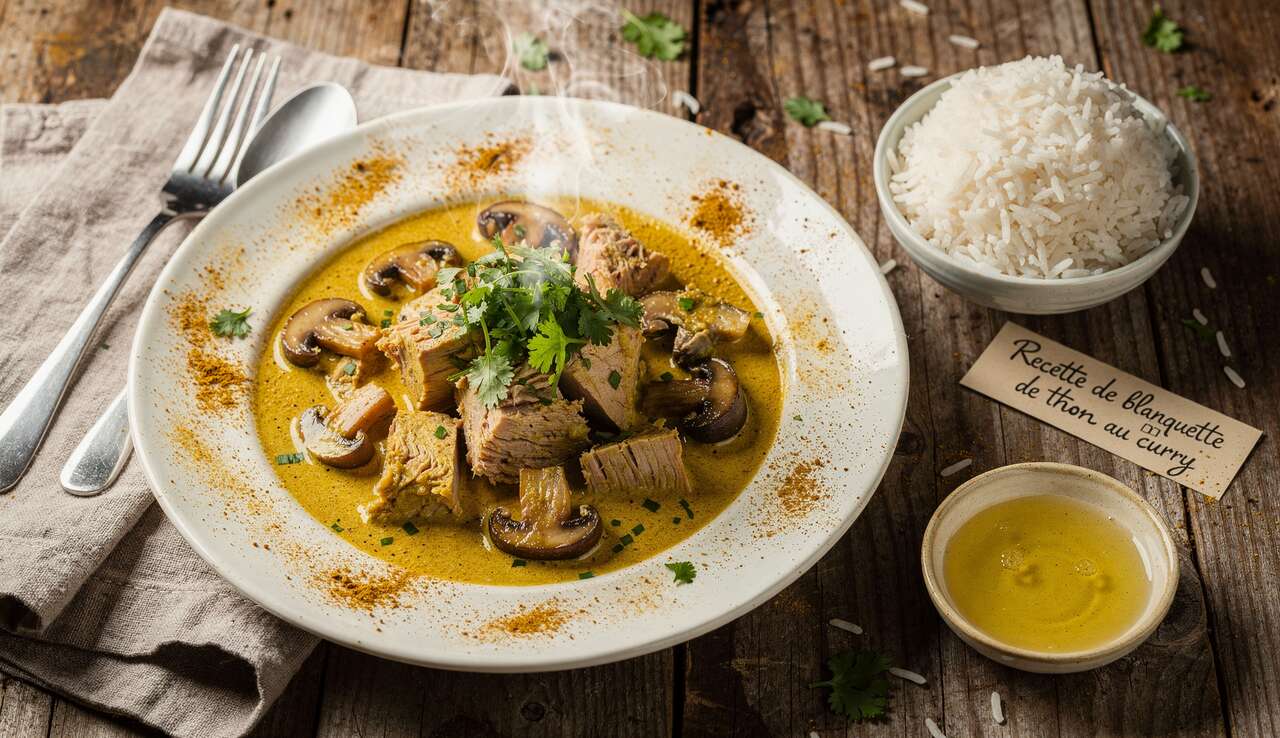 Recette de blanquette de thon au curry