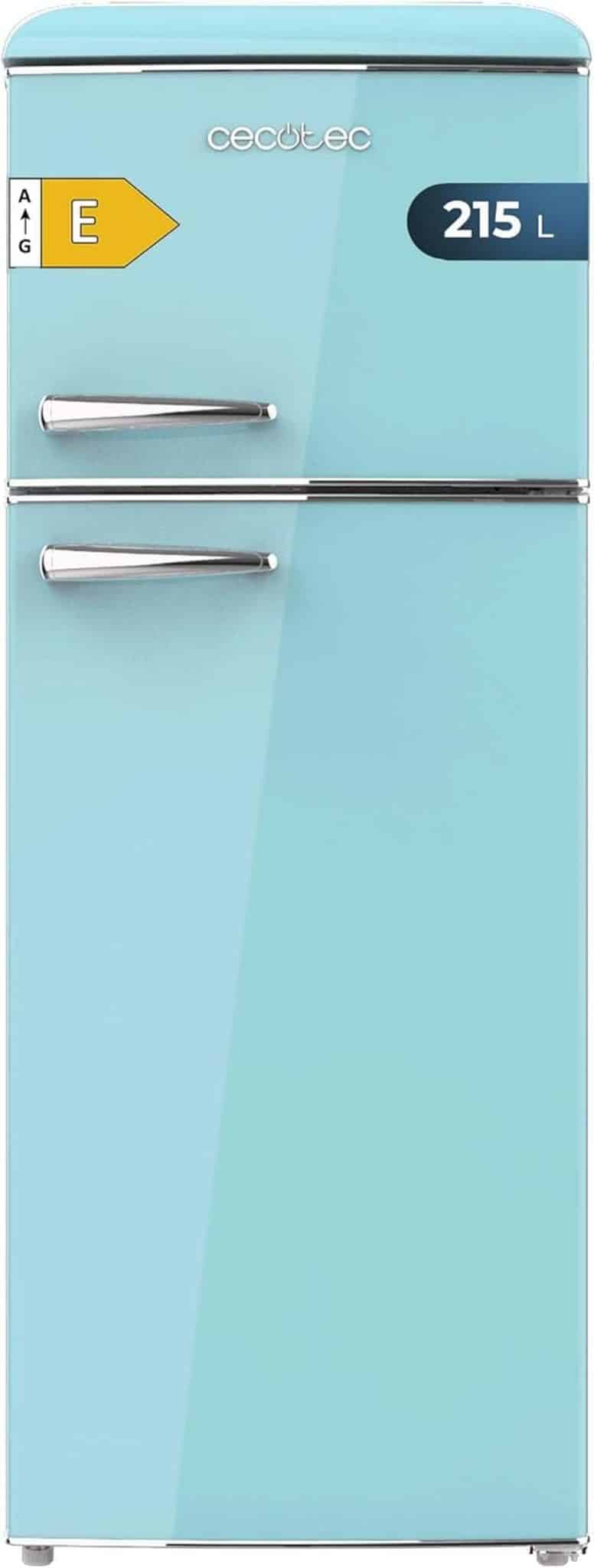Test : réfrigérateur rétro Cecotec Bolero CoolMarket 2D Origin 215 bleu