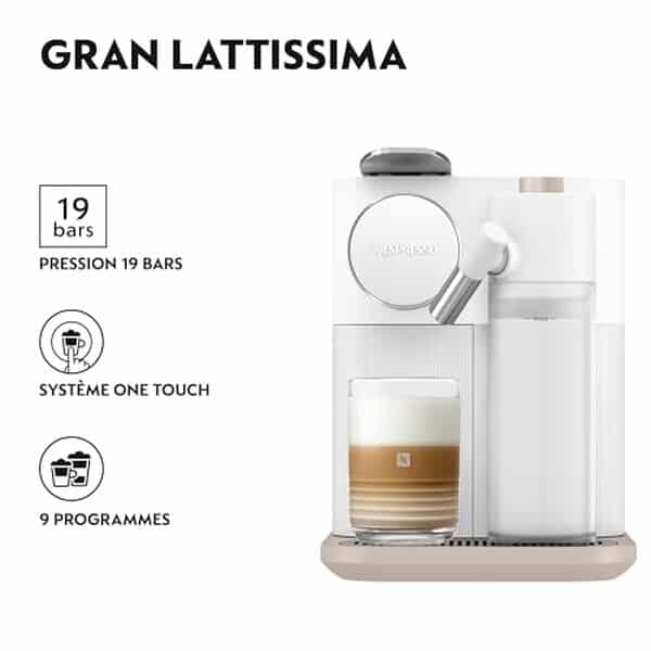 Découvrez notre test détaillé de la machine à café Nespresso De'Longhi Gran Lattissima EN640.W blanche : performance, design et avis complet.