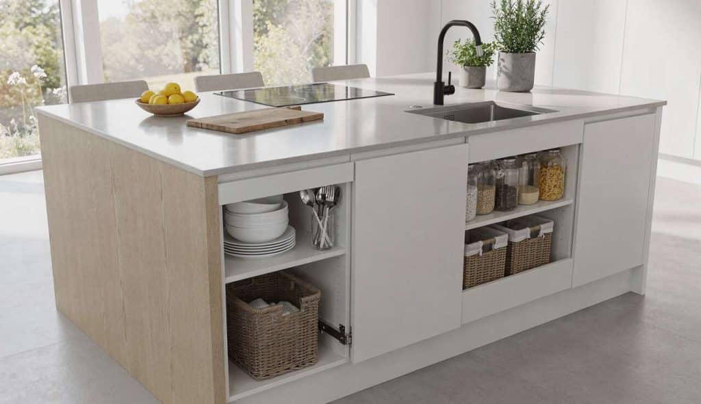 Idées de rangement pour un îlot central fonctionnel
