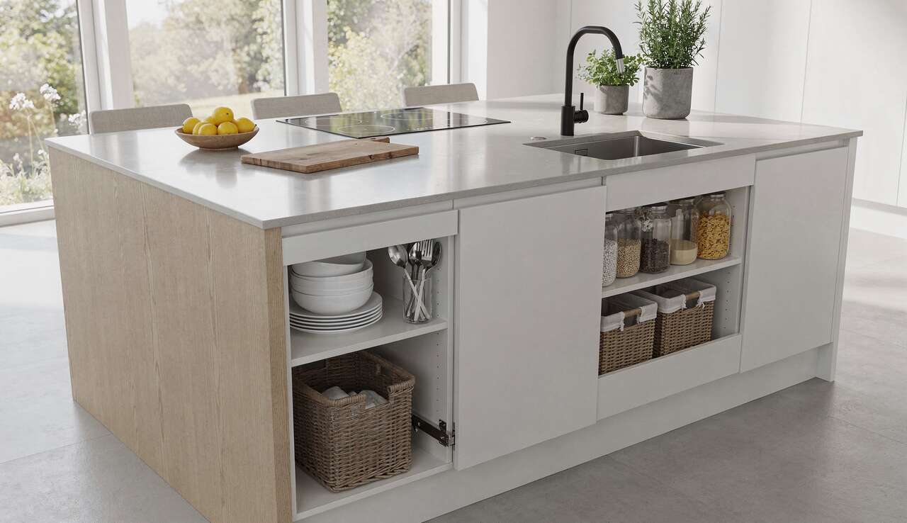 Idées de rangement pour un îlot central fonctionnel
