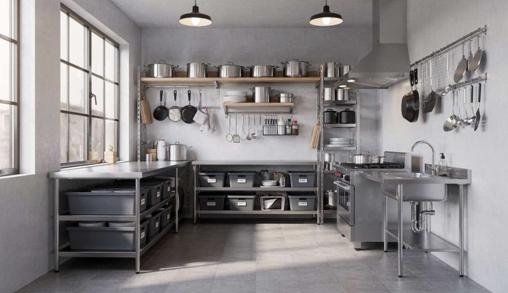 Organisation efficace : cuisine industrielle à petit budget