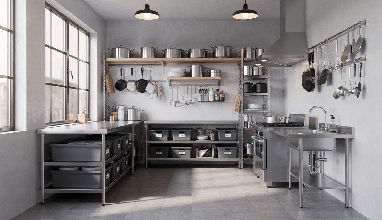 Organisation efficace : cuisine industrielle à petit budget