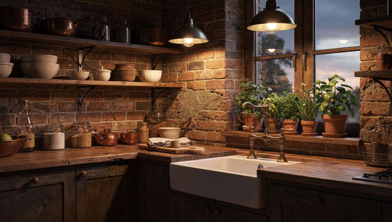 Cr&eacute;er une cuisine rustique et chaleureuse