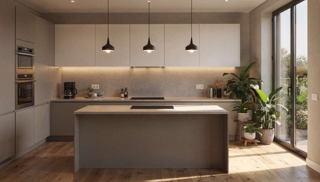 Éclairages économiques pour cuisine astucieuse