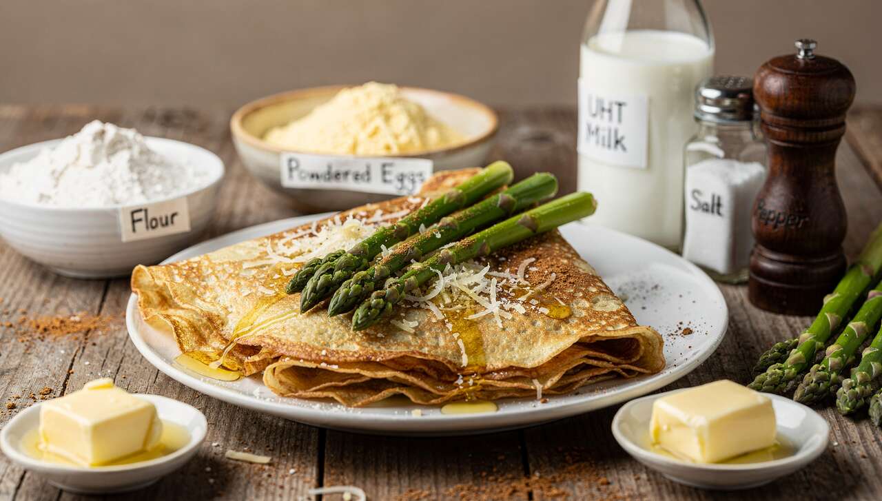 Crêpes moelleuses aux asperges : la recette facile et gourmande