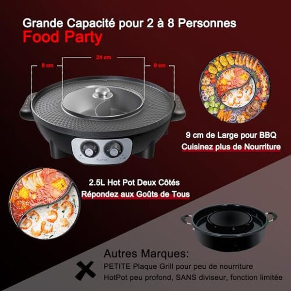 Découvrez notre test complet du Food Party Hot Pot, l'appareil 2 en 1 qui combine barbecue et fondue pour des repas conviviaux et savoureux.
