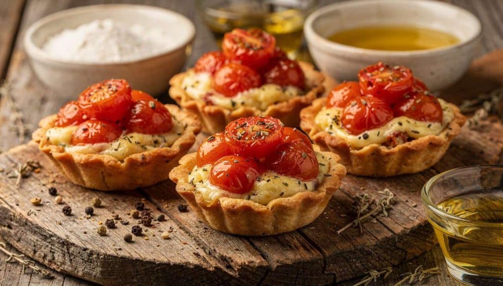 Recette de mini-tartelettes au Boursin et tomates cerises
