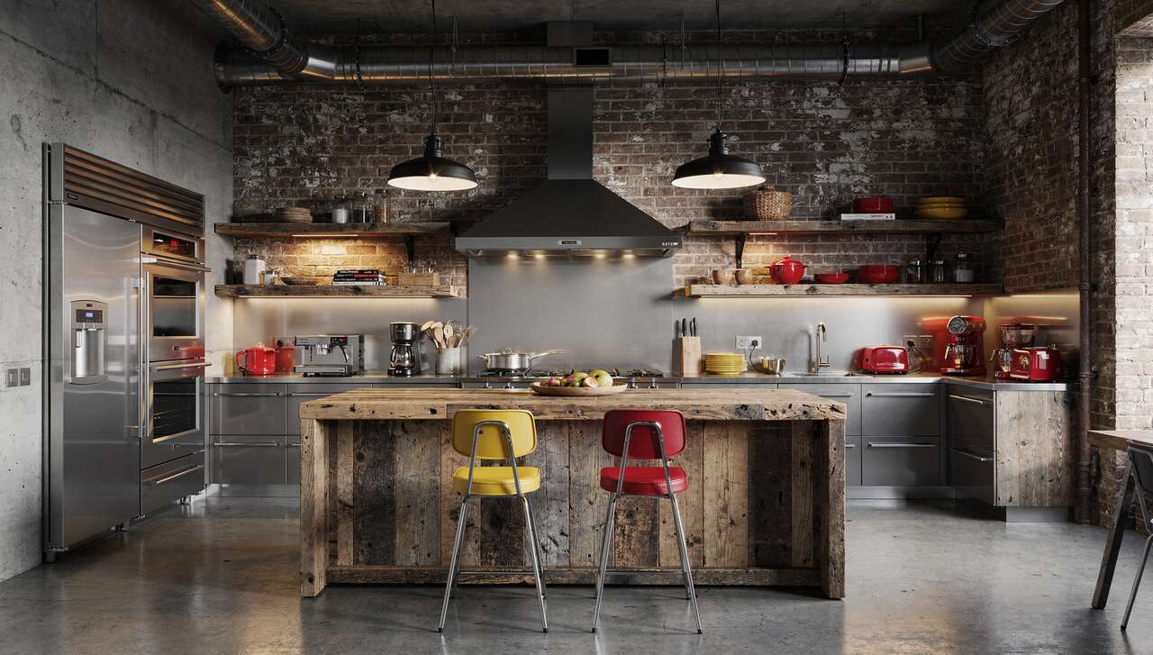 Matériaux et couleurs incontournables pour une cuisine industrielle