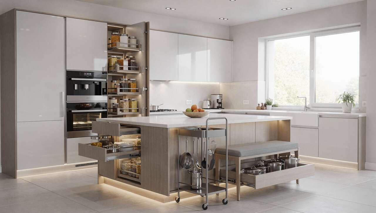 Optimiser l'espace en cuisine avec des rangements astucieux