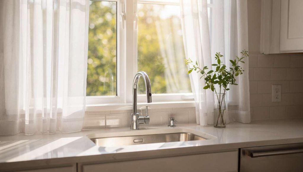 Nettoyage simplifié des rideaux de cuisine