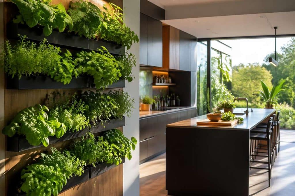 Mur végétal : intégrer la nature en cuisine