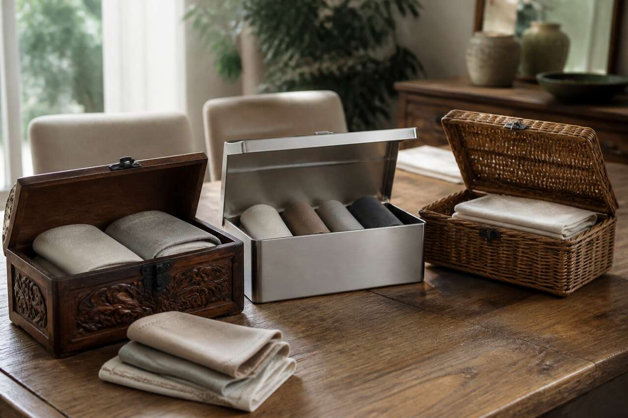 Les coffres et boîtes : solutions pratiques pour les serviettes Les coffres et boîtes : solutions pratiques pour les serviettes