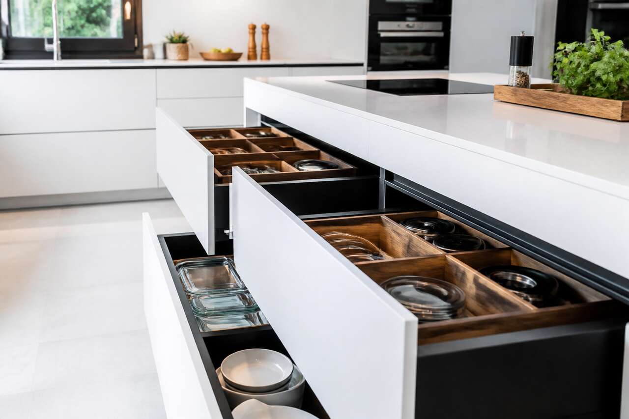 Tiroirs intelligents : la clé d'une cuisine ergonomique Tiroirs intelligents : la clé d'une cuisine ergonomique