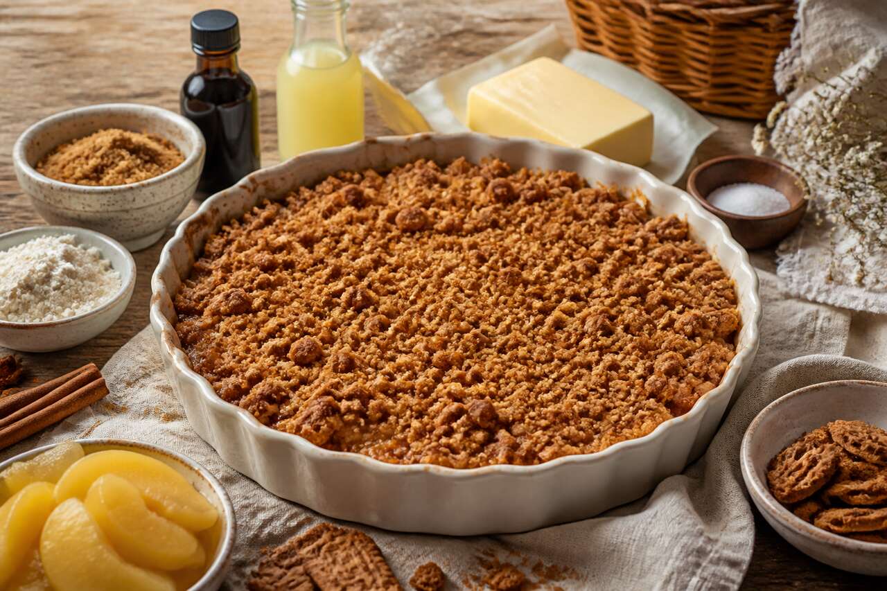 Crumble pomme spéculoos : recette gourmande et facile