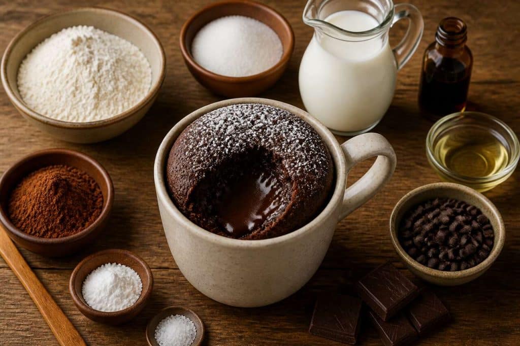 Mug cake fondant au chocolat : recette express et gourmande