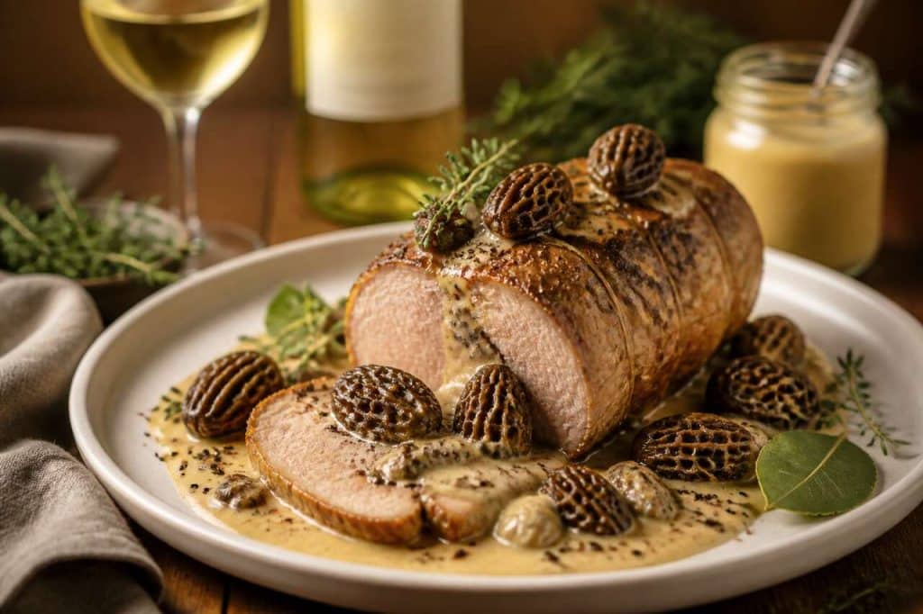 Rôti de veau aux morilles : recette gourmande