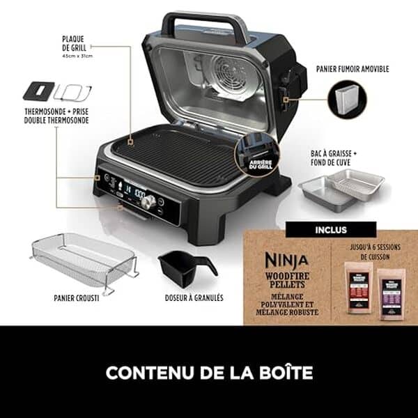Découvrez notre test détaillé du grill électrique Ninja Woodfire Pro Connect XL : performances, fonctionnalités innovantes et verdict final pour vos repas en extérieur.