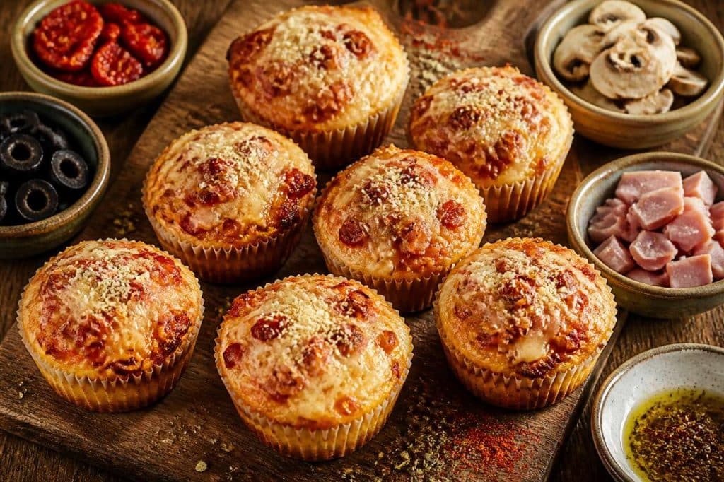 Muffins goût pizza : recette facile et délicieuse