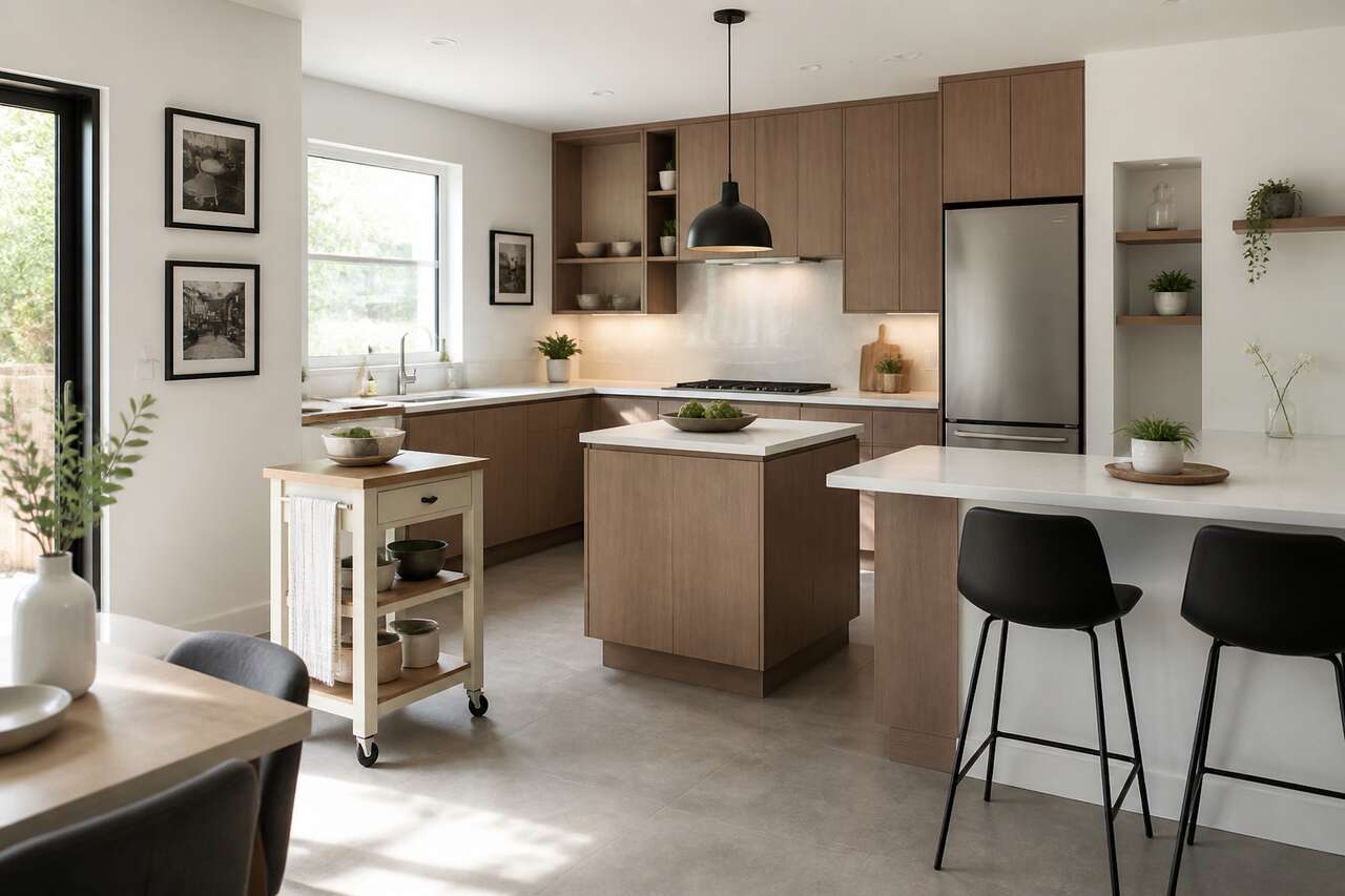 Choisir le bon format pour un petit espace: compact, mobile, table int&eacute;gr&eacute;e ou p&eacute;ninsule
