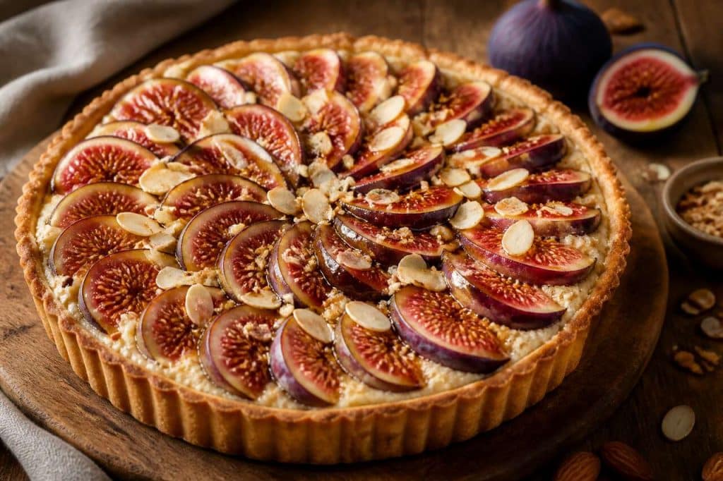 Recette tarte aux figues et crème d'amande