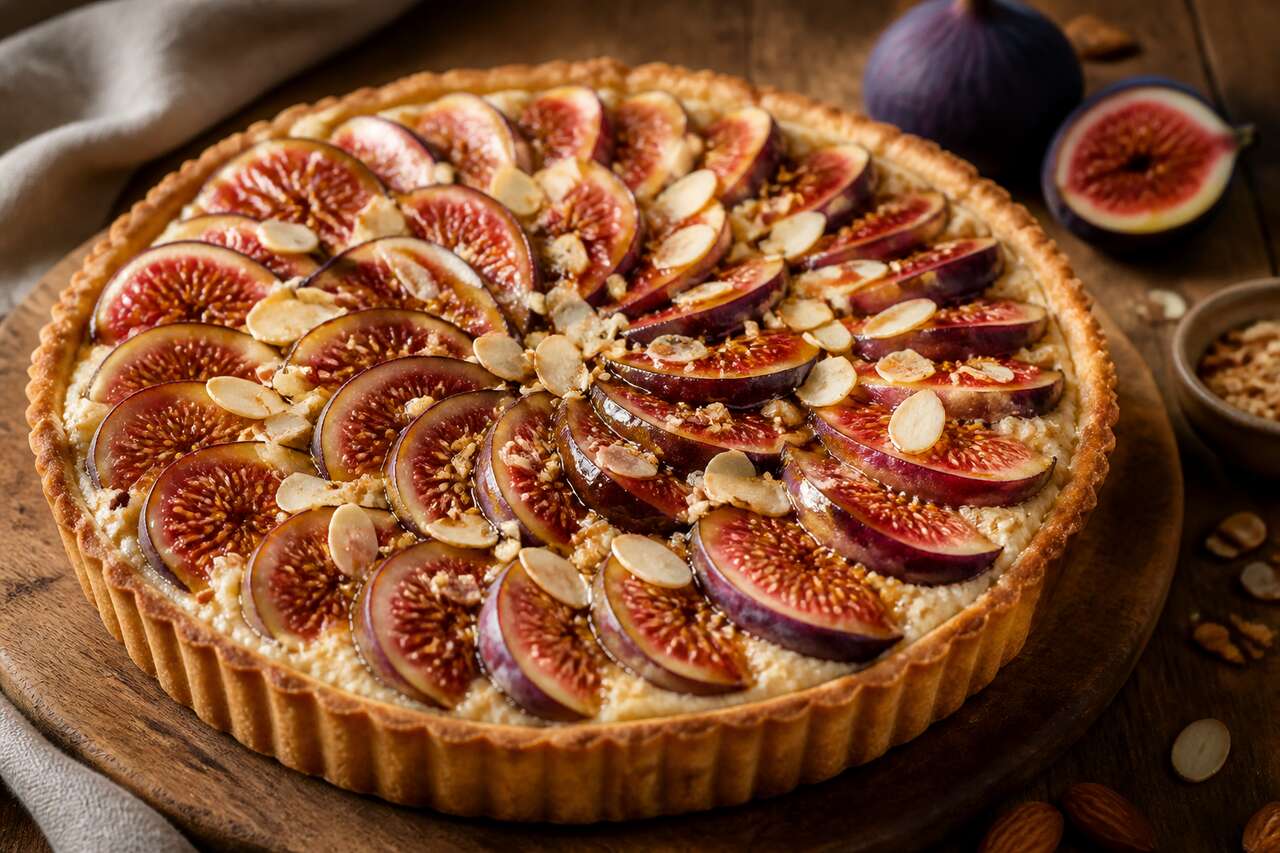 Recette tarte aux figues et crème d'amande